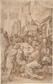 The Last Supper, Master of the Egmont Albums Netherlandish, Pen and brown ink