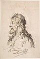Head of Christ, Jacob Matham  Netherlandish, Pen and brown ink