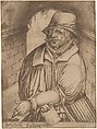 Portrait of Jan Hus, Christoffel van Sichem I  Netherlandish, Pen and brown ink, brown wash, incised for transfer
