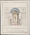 Elevation "della nuova Galleria", Giovanni Battista Silvestri Italian, Pen and ink, wash. On paper of O. & I. Honig