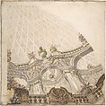 Design for a Cupola Decoration, Giovanni Antonio Torricelli Italian, Pen and brown ink, brush and gray, brown and colored wash