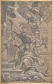 Martyrdom of Two Female Saints, Cosimo Ulivelli (Italian, Florence 1625–1704 Florence), Brush, gray wash, highlighted with white gouache, over black chalk, with traces of red chalk upper left