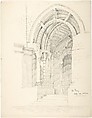 Doorway, Le Puy Cathedral, Ernest Flagg  American, Graphite
