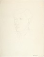 Courtyard of a French Gothic Church (recto); Bust-length Portrait of a Man (verso), Ernest Flagg (American, Brooklyn, New York 1857–1947), Graphite
