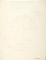 Angoulême Cathedral, Eastern Chapel (recto); Star-shaped geometrical diagram (verso), Ernest Flagg (American, Brooklyn, New York 1857–1947), Graphite