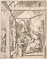 Adoration of the Magi, Anonymous, Netherlandish, 16th century ? Netherlandish, Pen and brown ink, gray wash, over traces of black chalk