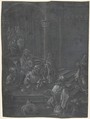 The Presentation of Mary in the Temple, Anonymous, Netherlandish, 16th century  Netherlandish, Pen and gray ink, heightened with white gouache