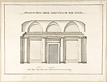 Section of the Loggia in the Villa of Pope Julius [III.], Pietro Paolo Coccetti (Cocchetti)  Italian, Pen and brown ink, brush and gray wash, over ruling in graphite