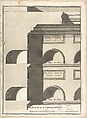 Elevation and Section of a Columbarium, Pietro Paolo Coccetti (Cocchetti) Italian, Pen and brown ink, brush and gray wash, over ruling in graphite