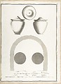 Plan of Niche in a Columbarium with a Section, Elevation and Top View of a Funerary Urn, Pietro Paolo Coccetti (Cocchetti) Italian, Pen and brown ink, brush and gray wash, over traces of ruling in graphite