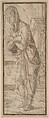 The Virgin Annunciate, Anonymous, Italian, Ferrarese, 15th century, Pen and brown ink, brush and brown wash, on parchment