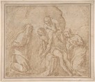 Entombment, Anonymous, Italian, 16th century  Italian, Pen and brown ink