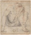 The Dead Christ, Anonymous, Italian, Roman-Bolognese, 17th century  Italian, Black and red chalk on light tan paper