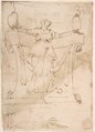 Female Figure, Anonymous, Italian, 16th century Italian, Pen and brown ink