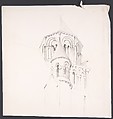 Angoulême Cathedral, Bell Tower, Ernest Flagg  American, Graphite