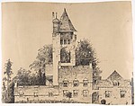 Towered Stone Building in the French Medieval style (possibly for Dongan Hills, S. I.), Ernest Flagg  American, Ink