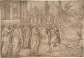 Christ Healing at the Pool of Bethesda, Lambert Lombard  Netherlandish, Pen and brown ink