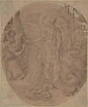 Circe and the Companions of Ulysses, Anonymous, Italian, 16th century  Italian, Pen and brown ink on brown paper