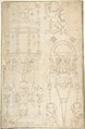 Wall Decoration, Anonymous, Italian, 16th century Italian, Pen and brown ink
