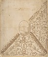 Sketch for Ceiling Decoration, Anonymous, Italian, 16th century Italian, Pen and brown ink, washed