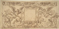 Sarcophagus, Anonymous, Italian, 16th century Italian, Pen and brown ink