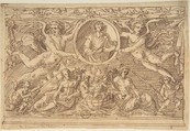 Sarcophagus, Anonymous, Italian, 16th century Italian, Pen and brown ink