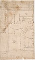 Design for the Decoration of a Wall with Grotteschi in the Antique-Style, Luzio Luzzi (also known as Luzio Romano, Luzio da Todi), Pen and brown ink, brush and brown wash, over traces of black chalk or leadpoint, ruling and compass work; glued onto secondary paper support