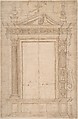 Altar Frame, Anonymous, Italian, 16th century  Italian, Pen and brown ink, washed
