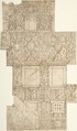 Design for a Façade with Sgraffito Decorations, Anonymous, Italian, 16th century Italian, Pen and brown ink, over black chalk