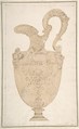 Design of Antique Pitcher, Anonymous, Italian, 16th century Italian, Pen and brown ink