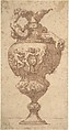 Drawing after an Antique Vase, Anonymous, Italian, 18th century  Italian, Pen and brown ink, brush and brown wash