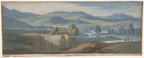 Landscape, Jan Frans van Bloemen  Flemish, Gouache
