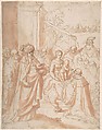 Adoration of the Magi, Frans Francken II  Flemish, Pen and brown ink, brush and red-brown wash