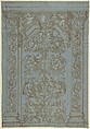 Design for a Wall Elevation with Grotesques, Anonymous, Italian, second half of the 16th century  Italian, Pen and brown ink, brush and brown wash; some stylus ruling; highlighted with white gouache; on blue paper