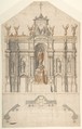 Design for the Elevation and Plan of a Reredos, Anonymous, Italian, North or Central Italy, 16th century Italian