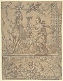 Allegory of Asia, from the Four Continents, Godfried Maes  Flemish, Pen and gray and brown ink, brush and gray wash
