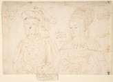 Carolus, Duke of Lower Lorraine and Gerberga, Peter Paul Rubens (Flemish, Siegen 1577–1640 Antwerp), Pen and brown ink