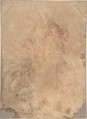 Figures Carrying a Fainting (or Dead) Woman, Anonymous, Italian, Roman-Bolognese, 17th century Italian, Red chalk, pen and brown ink, on light brown paper