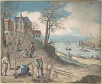 Planting Trees, Anonymous, Flemish, 18th century ? Flemish, Gouache