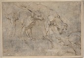 Studies of a Dog, Anonymous, Netherlandish, 16th century Netherlandish, Pen and bistre over faint red chalk