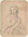 Madonna, Ercole Procaccini The Younger Italian, Black chalk highlighted with white chalk on light brown paper