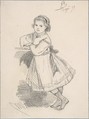 Study of two figures, one lunging at the other, Félicien Rops (Belgian, Namur 1833–1898 Essonnes), graphite