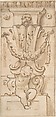 Design for a Console supported by Putto (recto); Architectural Arcade (verso), Anonymous, Italian, 17th century, Pen and brown ink, brush and brown wash, over traces of graphite underdrawing and ruled construction
