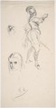 Figure study, Félicien Rops Belgian, Graphite