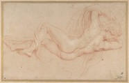 Hermaphrodite, Peter Paul Rubens Flemish, Red chalk heightened with white