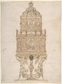 Design for a Ciborium, Anonymous, Italian, 17th century  Italian, Pen and brown ink