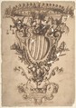 Design for a Coat of Arms, Anonymous, Italian, 17th century  Italian, Pen and brown ink
