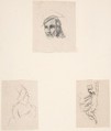 Notebook with sketches and notes, Félicien Rops (Belgian, Namur 1833–1898 Essonnes), Graphite