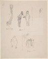 Notebook with sketches and notes, Félicien Rops (Belgian, Namur 1833–1898 Essonnes), Graphite