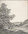 Southern German Landscape, Otto Friedrich Magnus Count Baudissin  Danish, Pen and black ink over graphite
